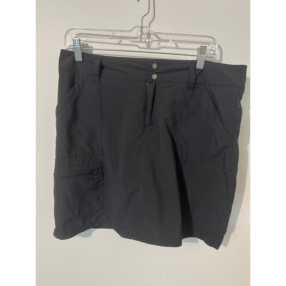 World Wide Sportsman Womens Black Outdoor Hiking Fishing Skort Size 8 Pocket